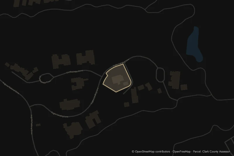 Map of 19 Eagles Landing Ln with the lot outlined in gold